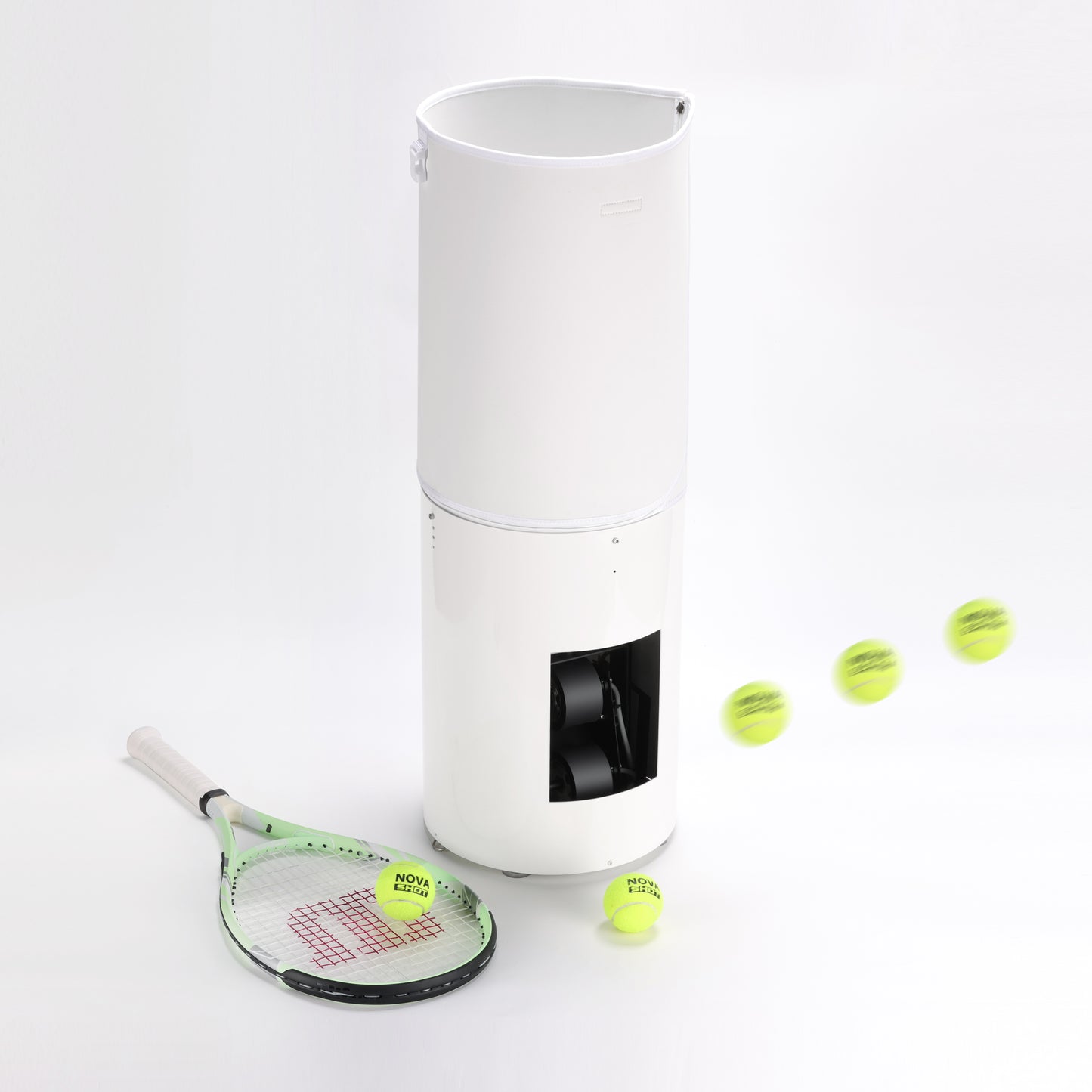 NovaShot T1: Portable Tennis Ball Machine | 7.5kg Lightweight, 120km/h+ Speed, 10,000+ Drills